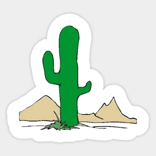 Cactus Says Hi Sticker